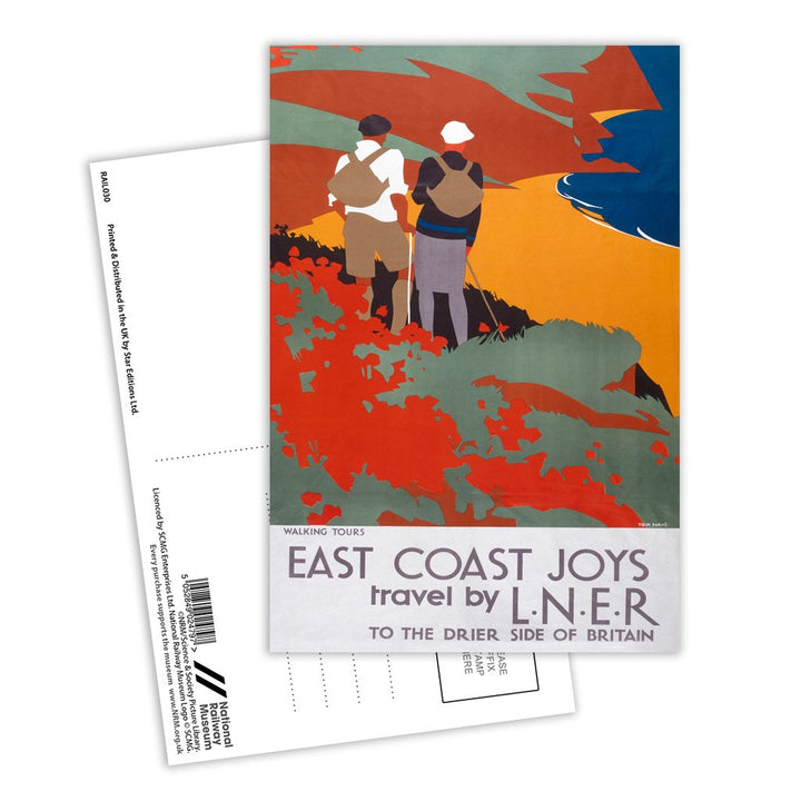East Coast Joys No 1 Walking Tours Postcard Pack of 8