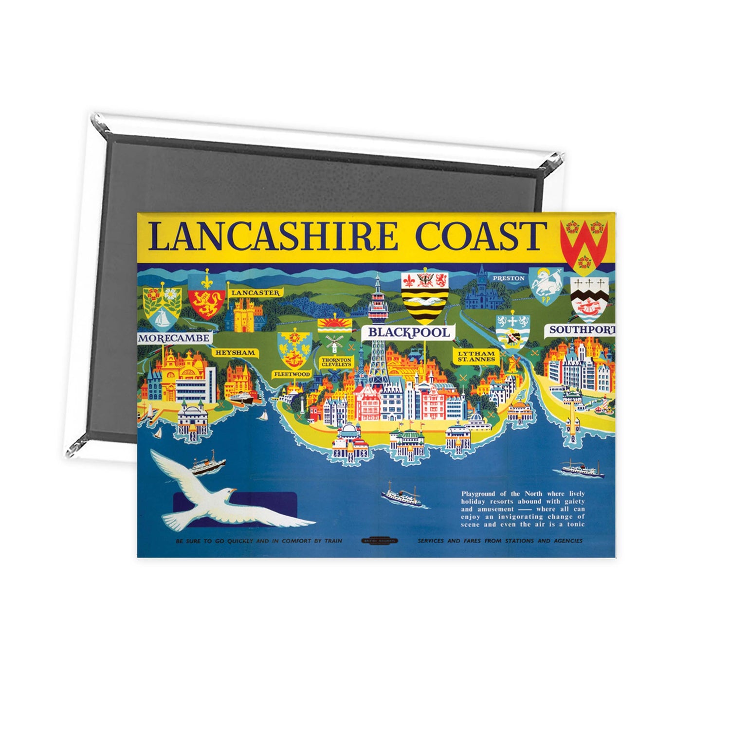 Lancashire coast Fridge Magnet
