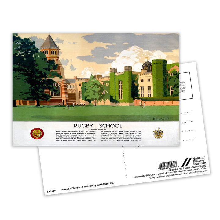 Rugby School Postcard Pack of 8