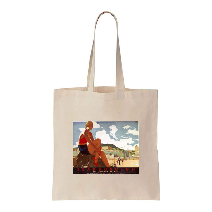 Scarborough, It's Quicker By Rail - Canvas Tote Bag