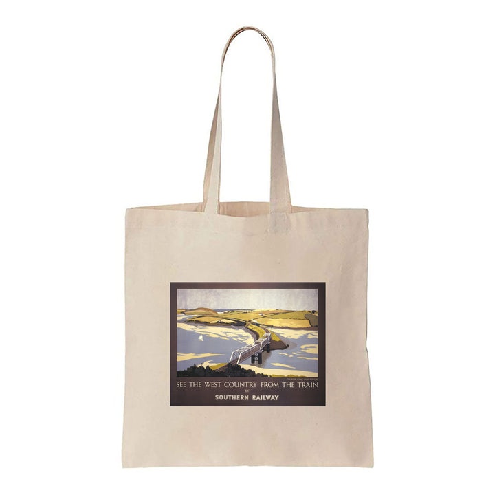 The West Country from the Train - Canvas Tote Bag