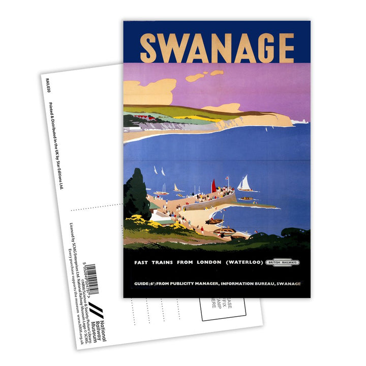 Swanage from London Postcard Pack of 8