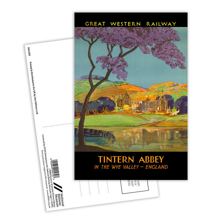Tintern Abbey in the Wye Valley Postcard Pack of 8