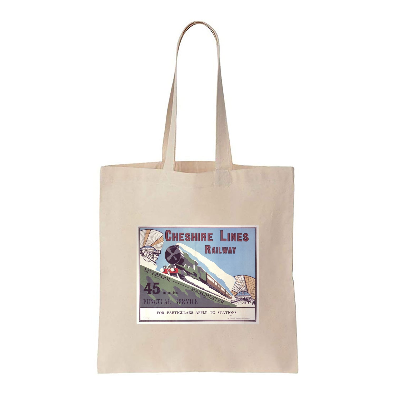 Cheshire Lines Railway, Liverpool - Manchester - Canvas Tote Bag