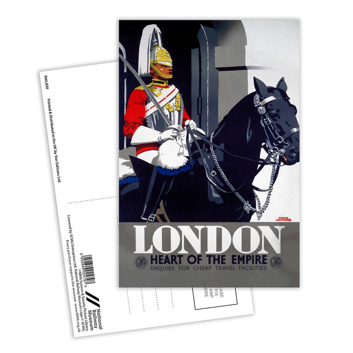 Man on Horse London Postcard Pack of 8