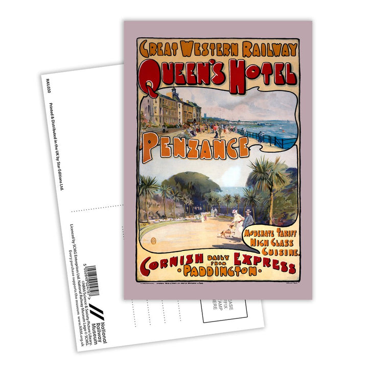 Queens Hotel Penzance - Cornish Express Postcard Pack of 8