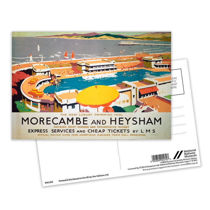 Morecambe and Heysham, Modern and Progressive Resort Postcard Pack of 8