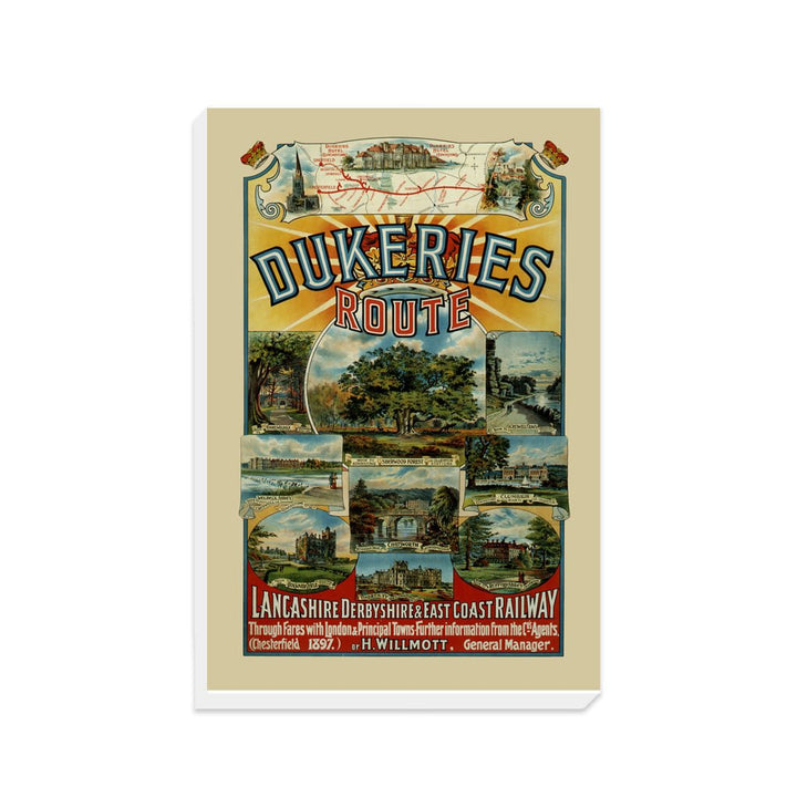 Dukeries Route, Lancashire, Derbyshire and East coast Railway - Canvas
