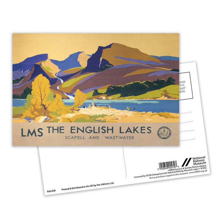 The English Lakes, Scafell and Wastwater Postcard Pack of 8