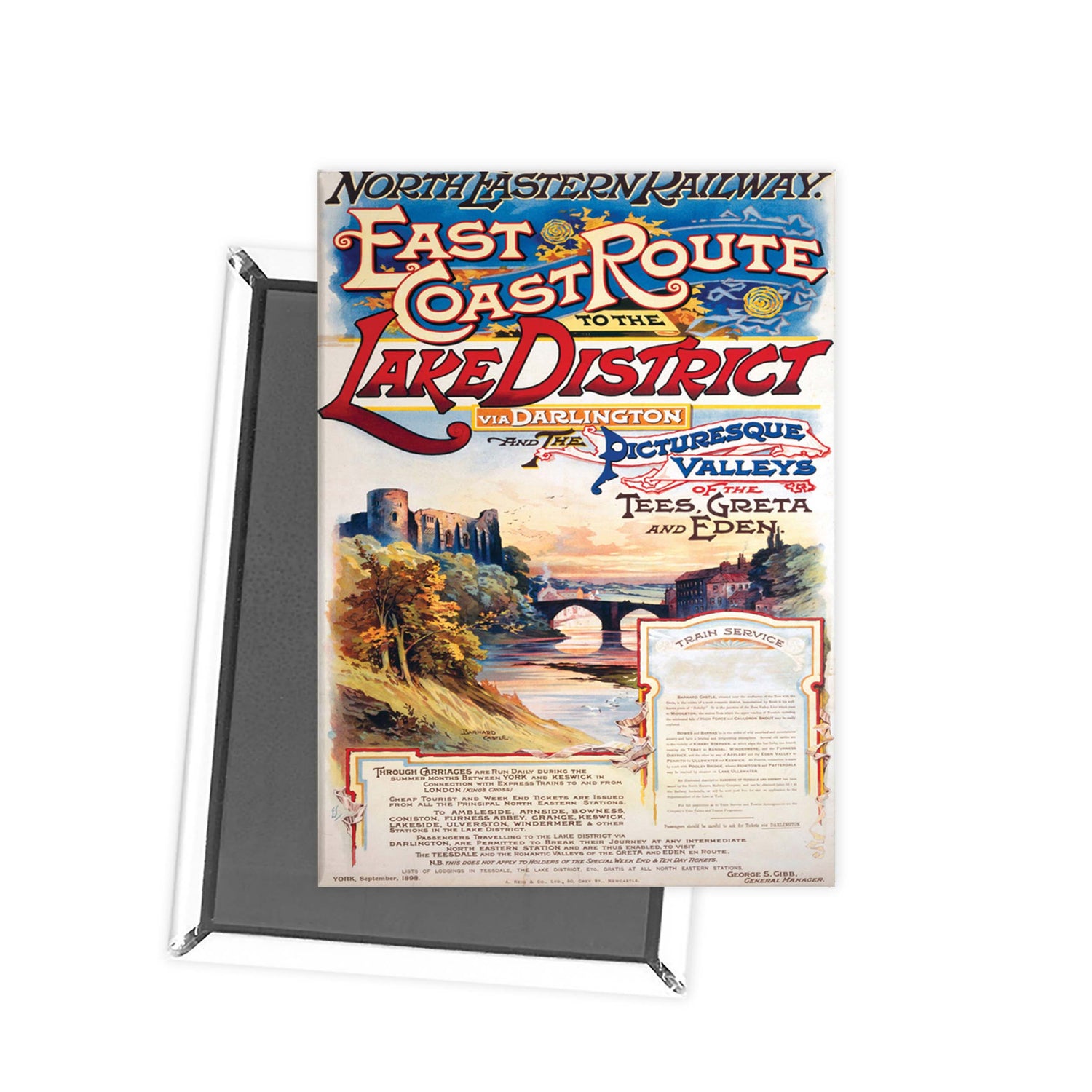 East Coast Route to the Lake District, via Darlington Fridge Magnet