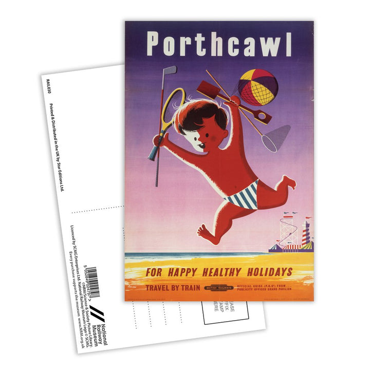 Porthcawl for Happy Holidays - Glamorganshire Postcard Pack of 8