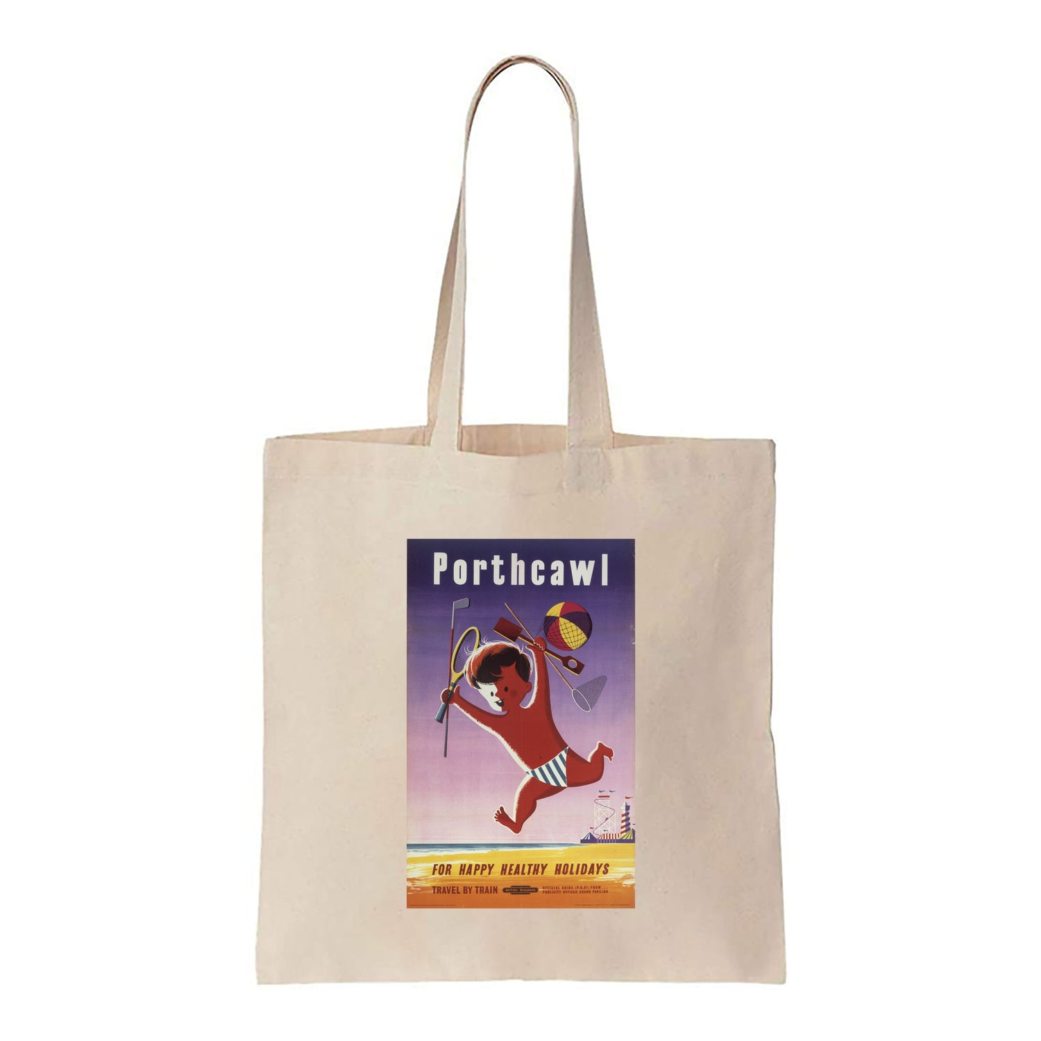 Porthcawl for Happy Holidays - Glamorganshire - Canvas Tote Bag