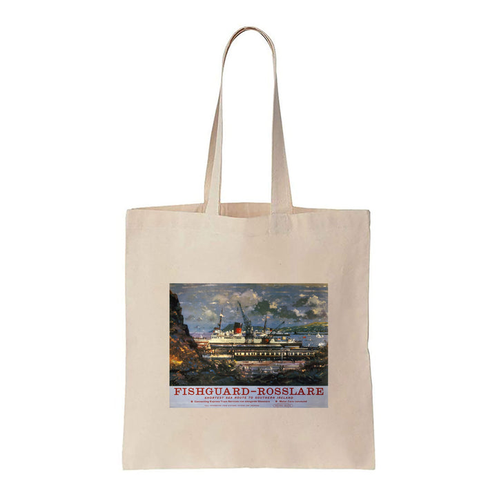 Fishguard Rosslare, shortest sea route to Southern Ireland - Canvas Tote Bag