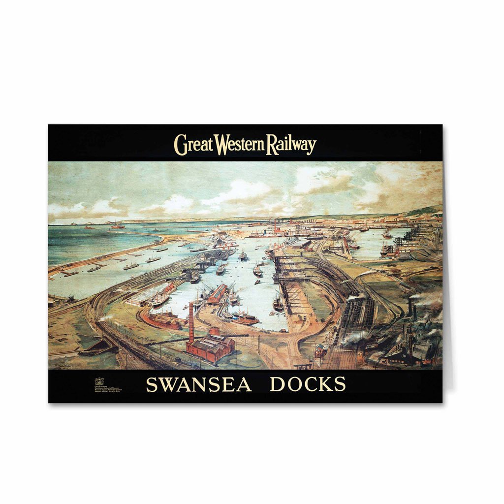 Great Western Railway, Swansea Docks Greeting Card