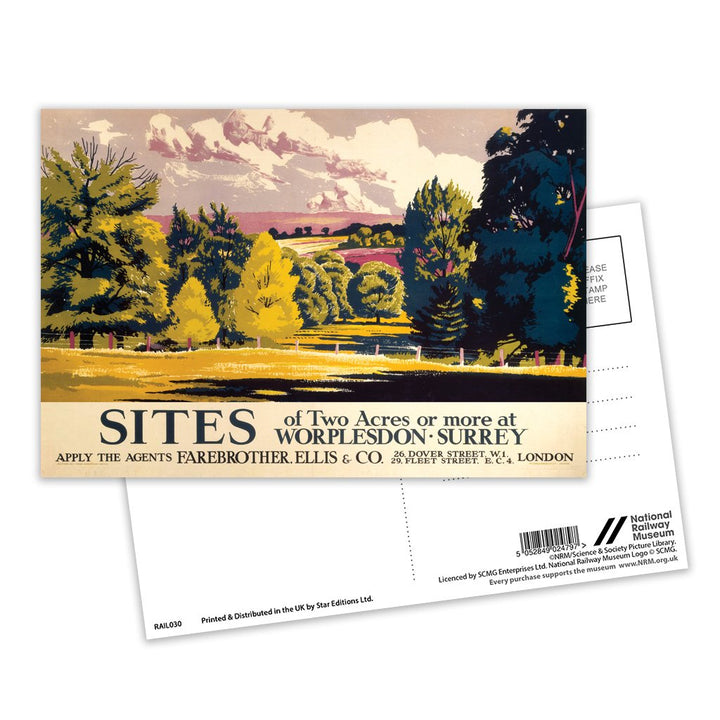 Worplesdon Surrey Postcard Pack of 8