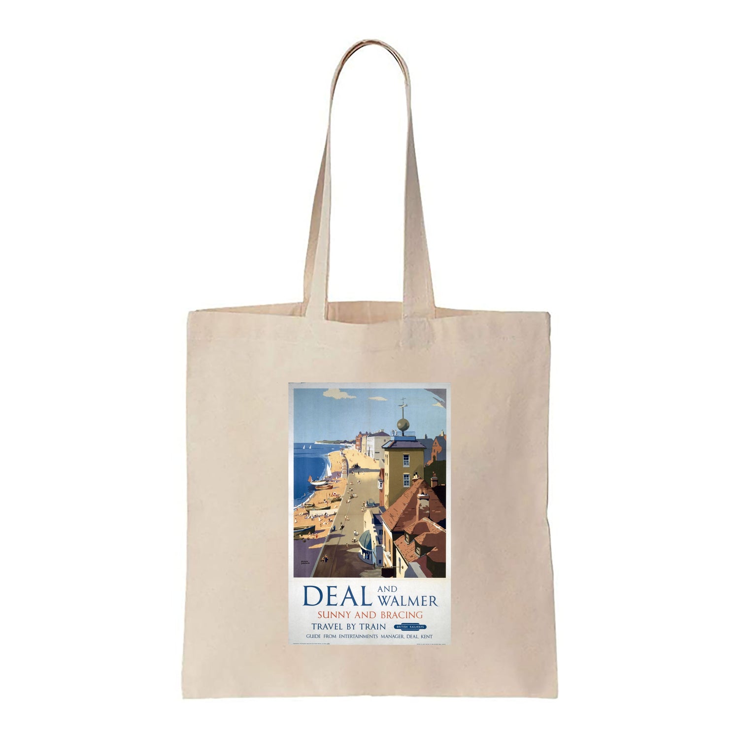 Deal and Walmer, Sunny and Bracing - Canvas Tote Bag