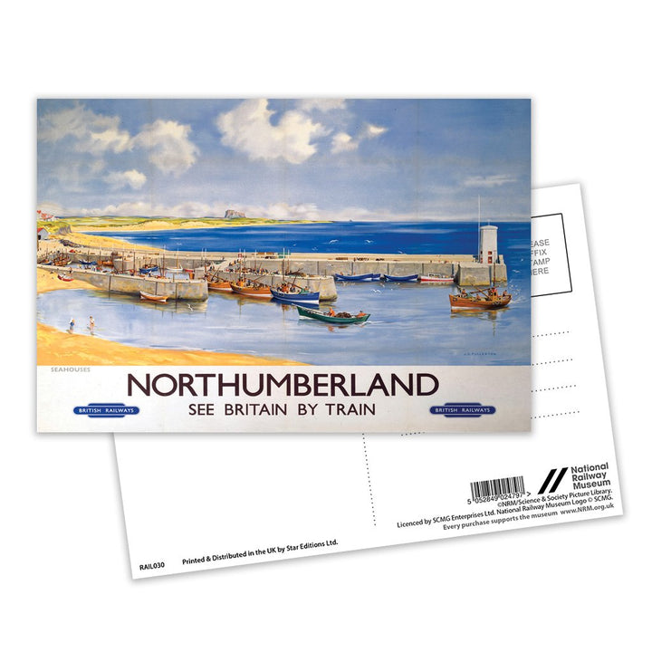 Northumberland, Seahouses Postcard Pack of 8