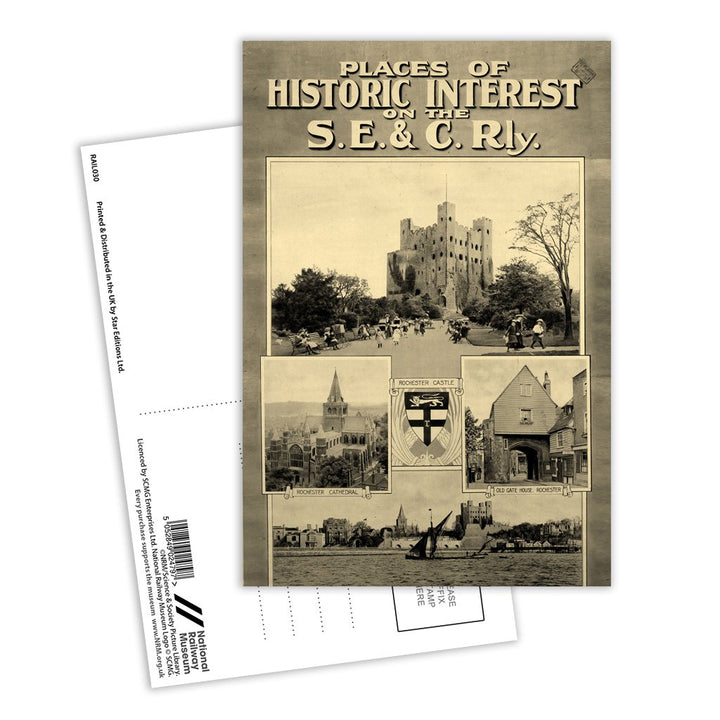 Places of Historic Interest - Rochester Postcard Pack of 8