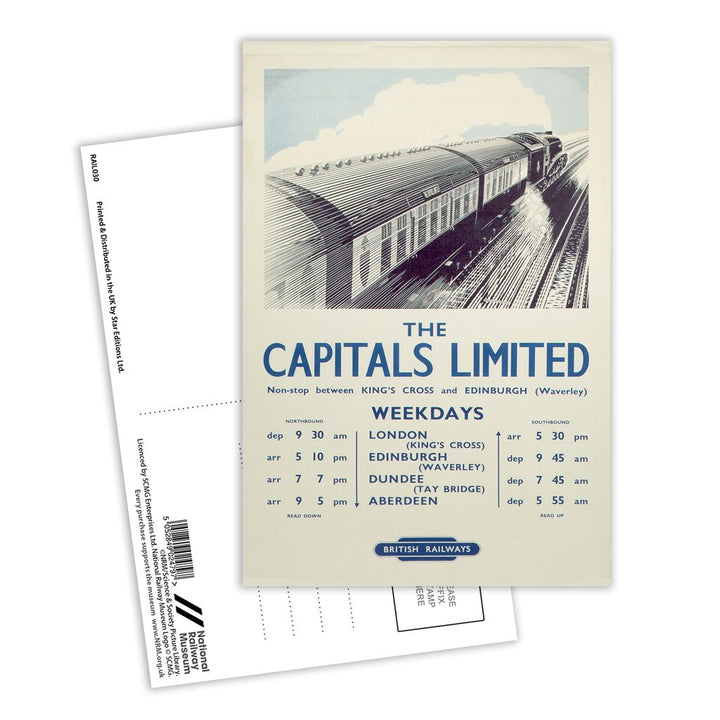 The Capitals Limited - Edinburgh, Dundee, Aberdeen Postcard Pack of 8
