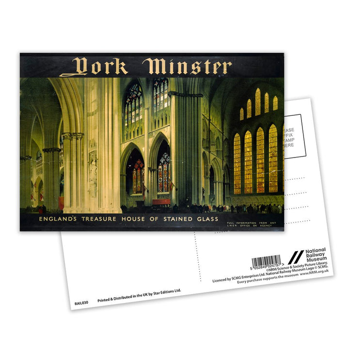 York Minster, Treasure House of Stained Glass Postcard Pack of 8