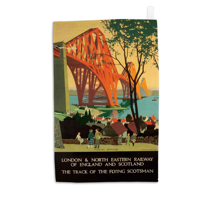 River Forth Scotland - The Track of the Flying Scotsman - Tea Towel