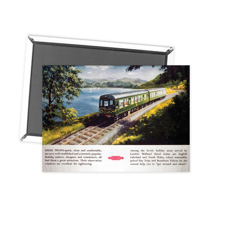 Diesel Trains, English Lakeland and North Wales Fridge Magnet