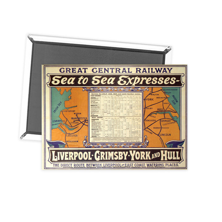 Sea to Sea Expresses - Liverpool, Grimsby, York and Hull Fridge Magnet