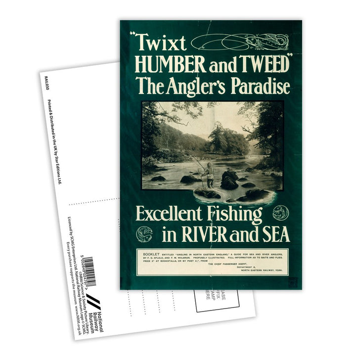 Twixt Humber and Tweed - Fishing Postcard Pack of 8