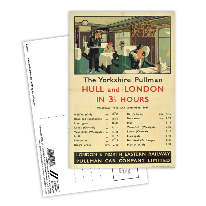 The Yorkshire Pullman - Hull and London Postcard Pack of 8