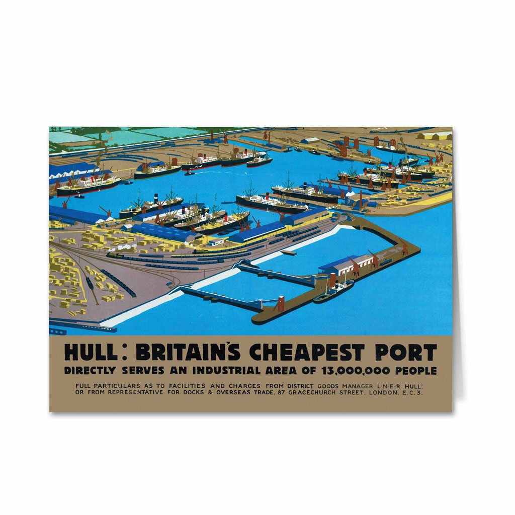 Hull Britain's Cheapest port Greeting Card