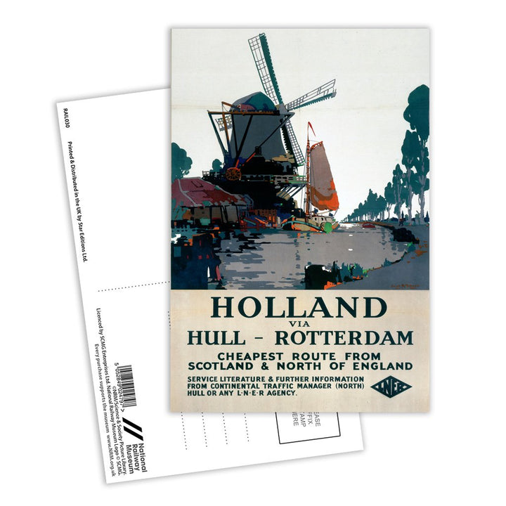 Holland via Hull - Rotterdam Postcard Pack of 8