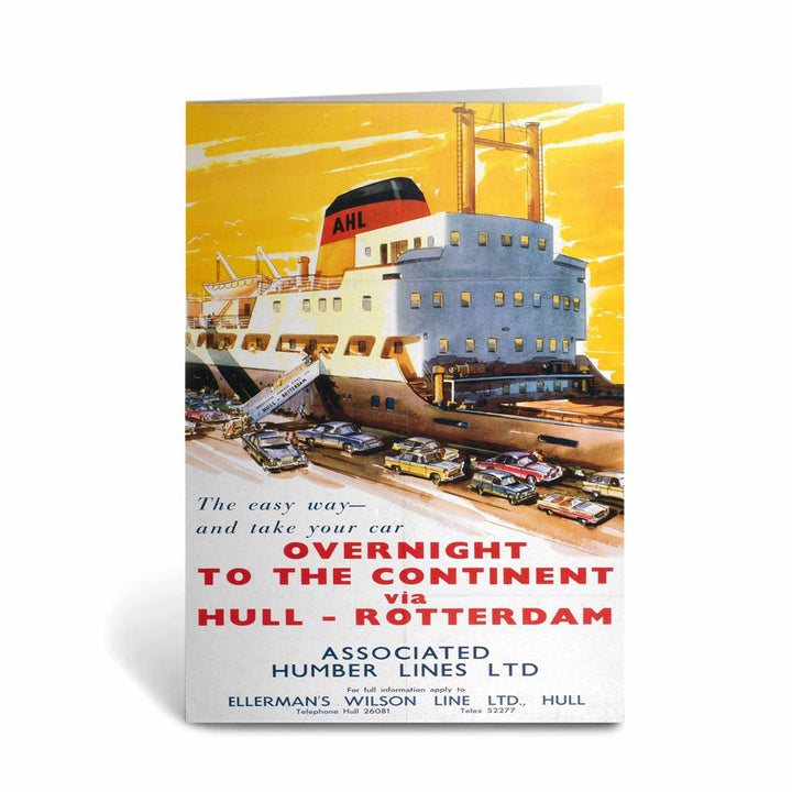The Continent via Hull and Goole Greeting Card