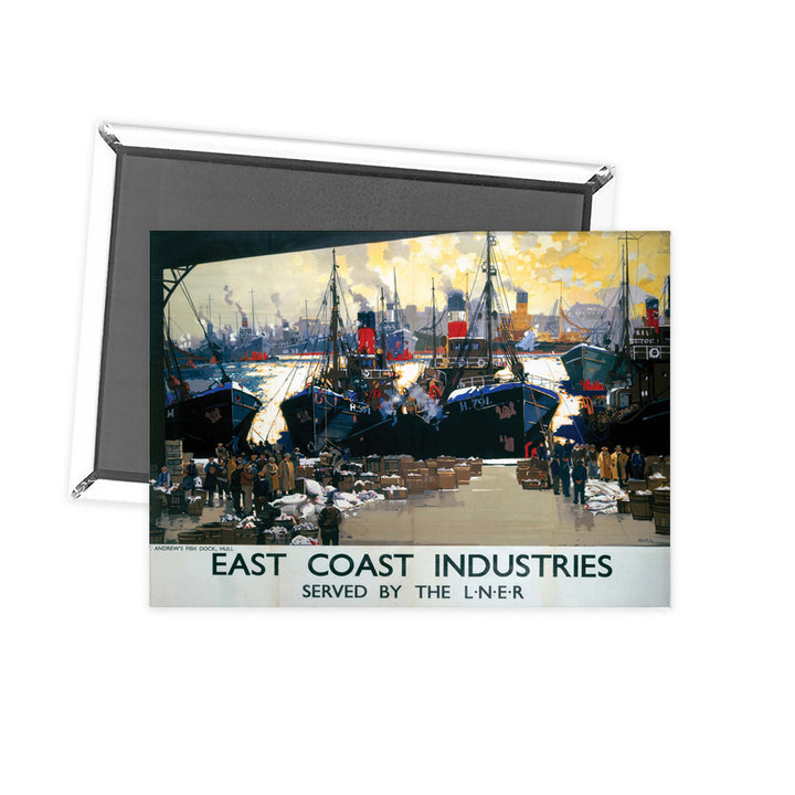 East Coast Industries, Fish Dock Hull Fridge Magnet