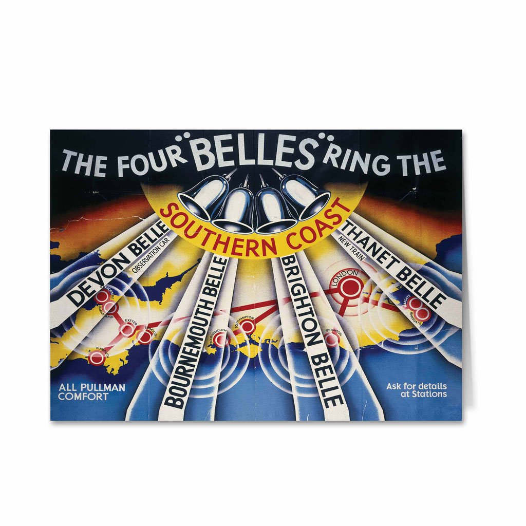 The Four Belles Southern Coast - Devon, Bournemouth, Brighton, Thanet Greeting Card