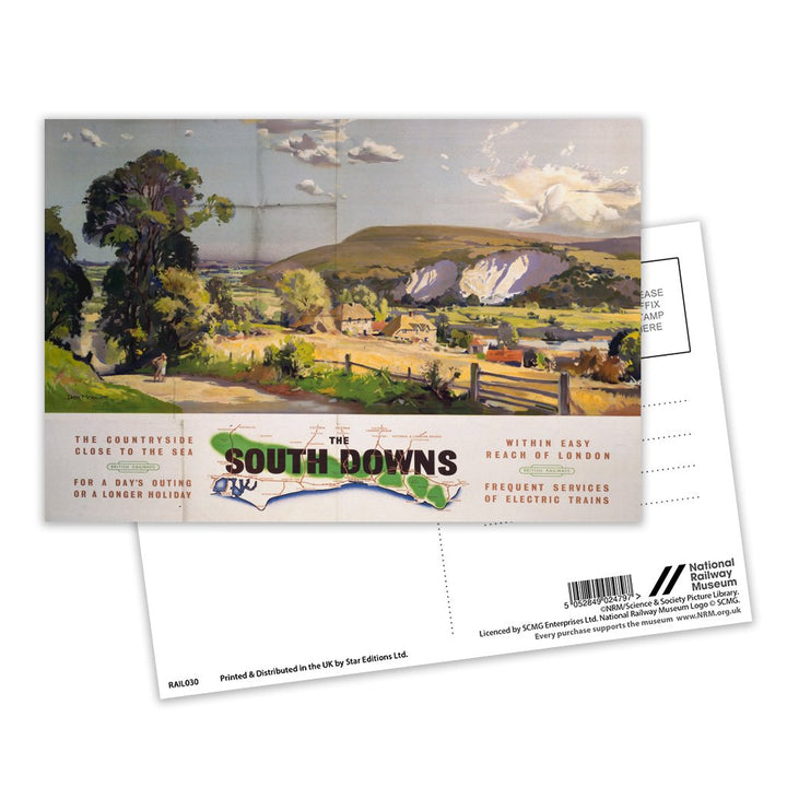 The South Downs - Southern Railway Postcard Pack of 8