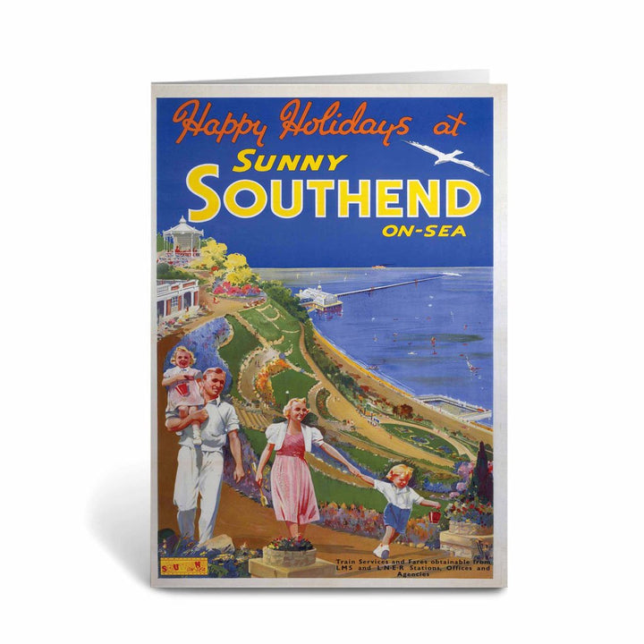 Sunny Southend on Sea - Happy Holidays Greeting Card