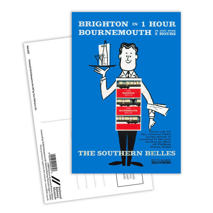 Southern Belles - Brighton and Bournemouth Postcard Pack of 8