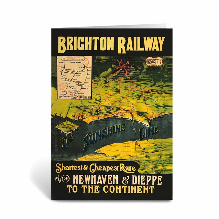 Brighton Railway Newhaven and Dieppe Greeting Card
