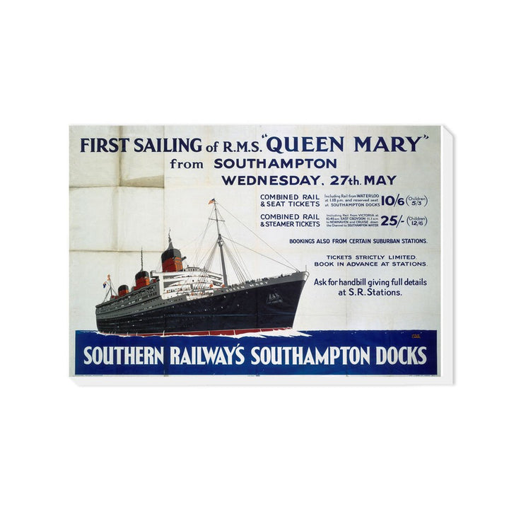 Southampton Southern Railway Queen Mary - Canvas