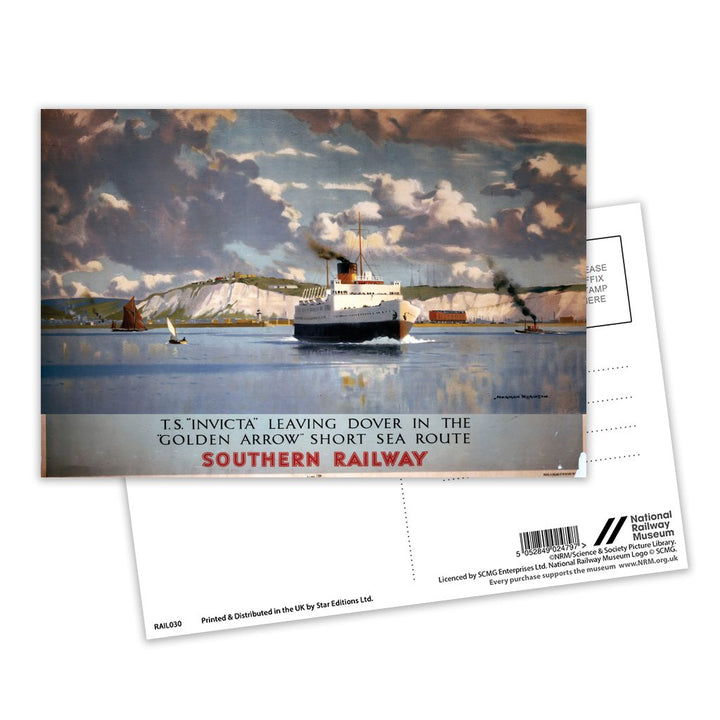 T.S. Invicta Dover Southern Railway Postcard Pack of 8
