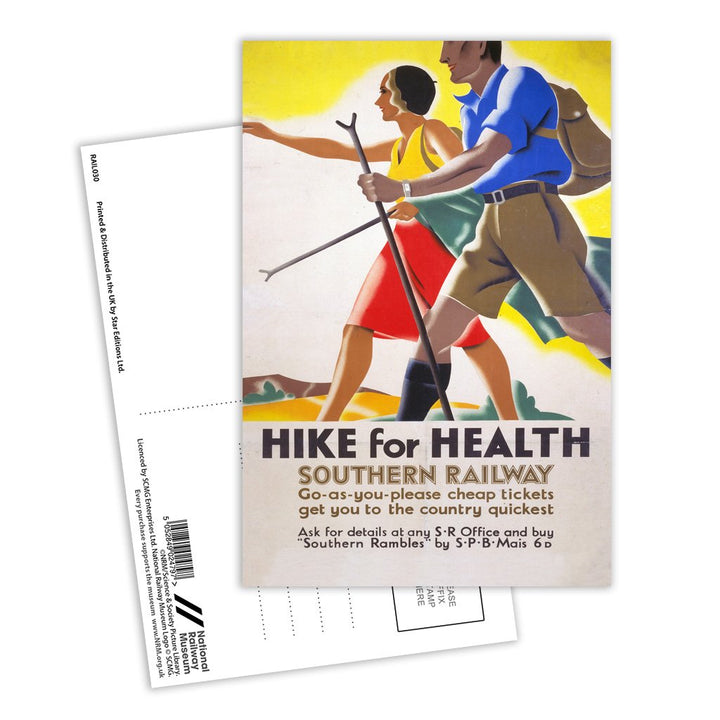 Hike for Health Southern Railway Postcard Pack of 8
