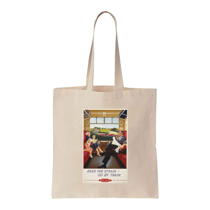 Ease The Strain Go By Train - Canvas Tote Bag