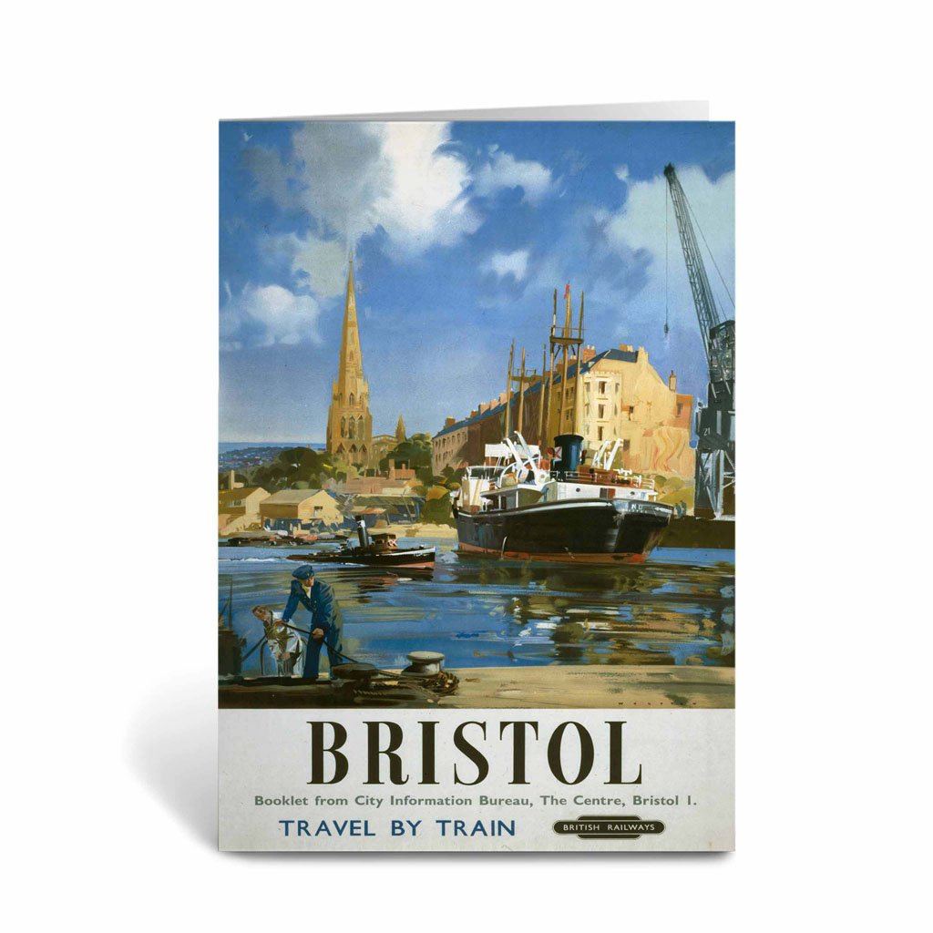 Bristol Boat and Crane Greeting Card