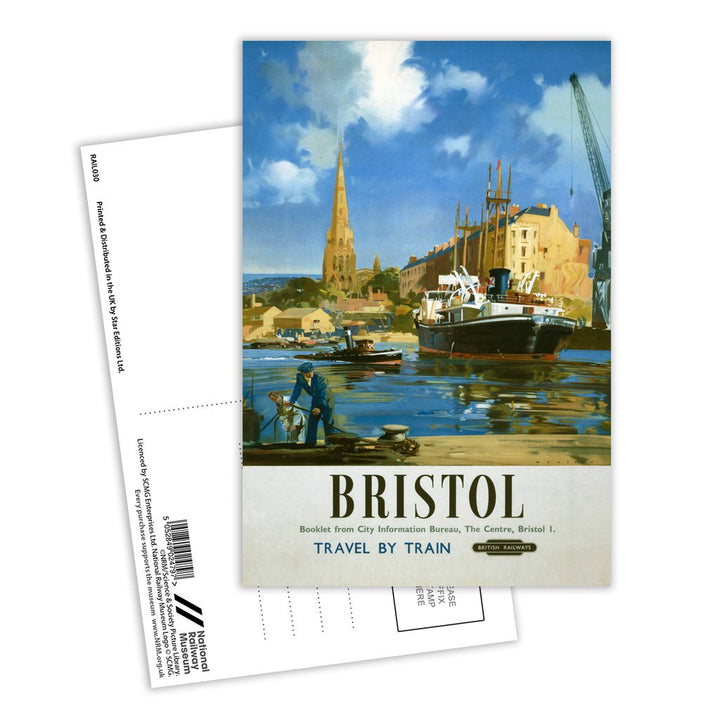 Bristol Boat and Crane Postcard Pack of 8