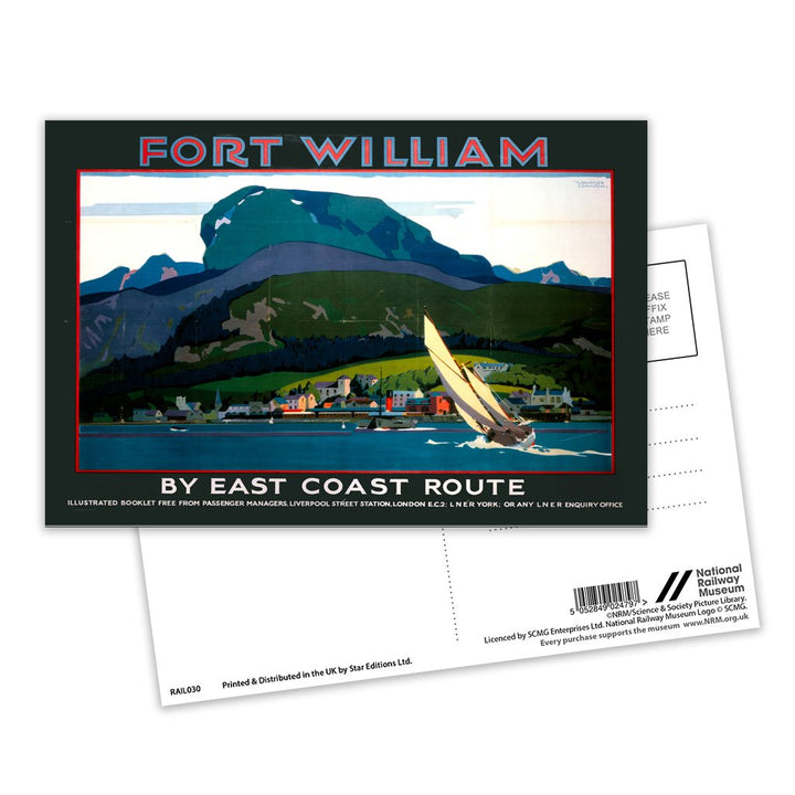 Fort William by East Coast Route Postcard Pack of 8