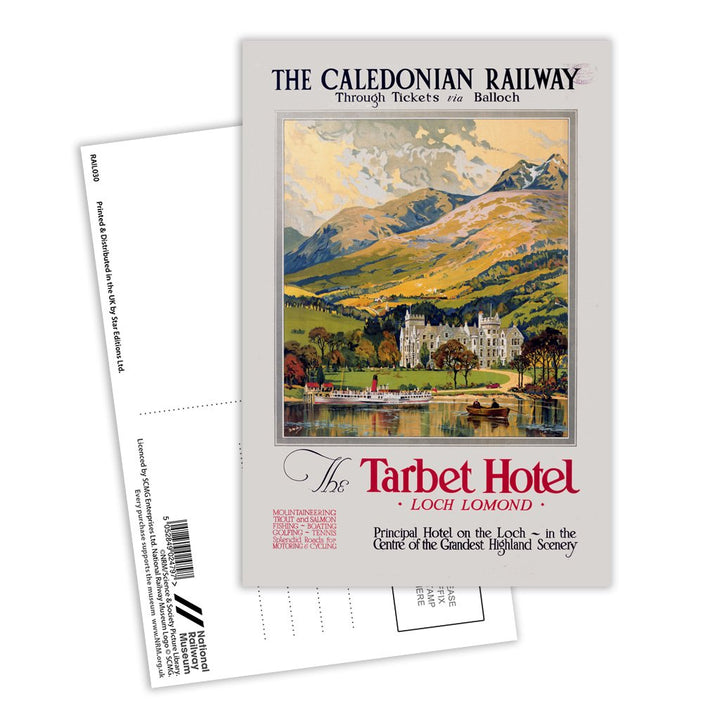 Caledonian Railway Tarbet Hotel Postcard Pack of 8