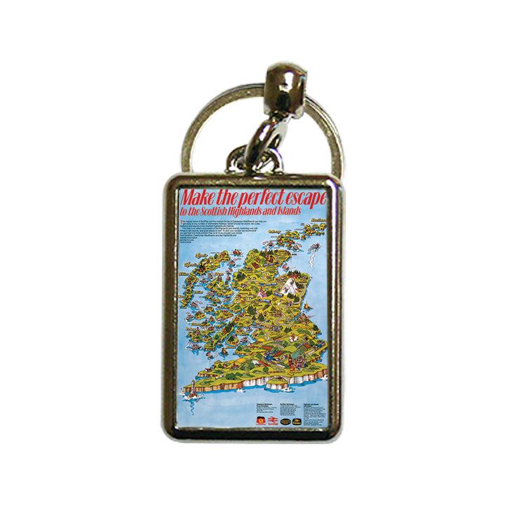 Make the perfect escape Scotland - Metal Keyring