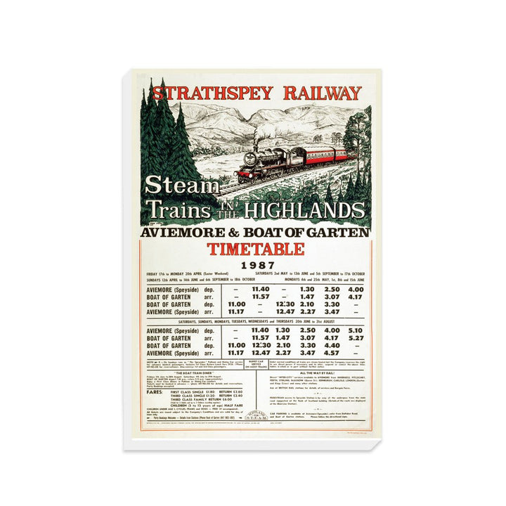 Strathspey Railway - Aviemore and Boat of Garten - Canvas