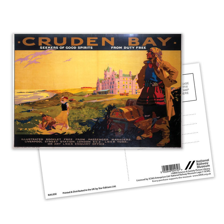 Cruden Bay LNER Postcard Pack of 8