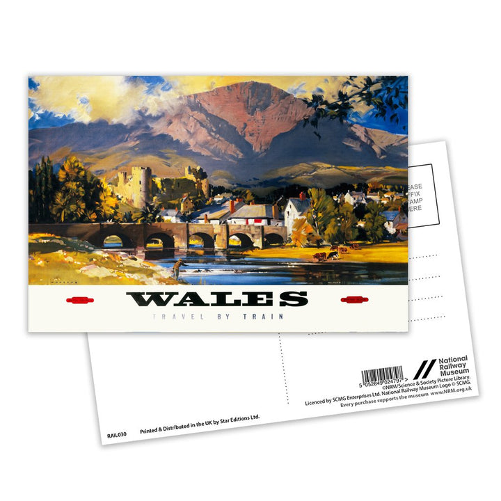 Wales Travel by Train Postcard Pack of 8